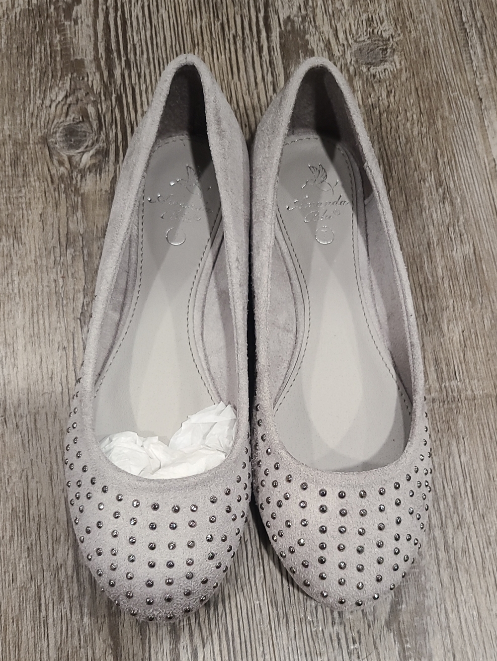 Amanda Blue Studded Ballet Shoes Size 7